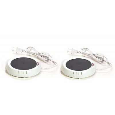Hosley Set of 2 White Electric Candle Warmer Large 5.4 Inch Diameter Ideal for Aromatherapy Home Office Dorm Rooms Hotels or Any Place that You Cannot Have an Open Flame O3 - BFOD9661U