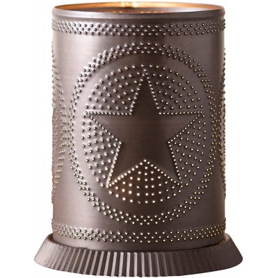 Irvin's Country Tinware Candle Warmer with Regular Star in Kettle Black - BUFCJ4QMU