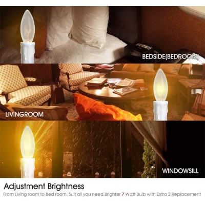 New Ideal Lights Dimmable Window Candle Electric with Multi Timer IR Controller Brass Metal Base Christmas Window Candles UL Listed 1 Set Packing 1 Extra Replacement Bulb - B7XQWG2XI
