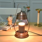 Shanrya Candle Lamps Electric Candle Warmer Lamp Round Base European Design Safe Reliable for Office for Living Room - BFRWZ44OC