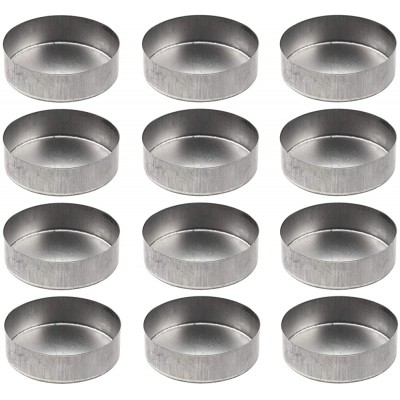 YiZYiF 12Pcs Iron Candle Cup Tealight Cups Tea Light Tins Candle Mold Holders Empty Case Wax Containers Candle Making Kit Prevents Wax Dripping Silver 1.61 inch One Size - BZJ0TCMKV