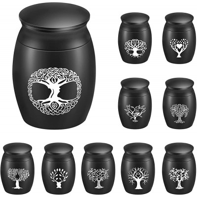 Tree of Life Urns for Human Ashes 1.6" High Super Small CremationUrns Mini Keepsake Urns for Ashes Stainless Steel Memorial Ashes Holder Decorative Funeral Urns Engraved Burial Urns with Bag - BCWKZJOMB