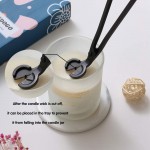 BEDOGO 4 in 1 Candle Accessory Set Candle Wick Trimmer,Candle Wick Dipper,Candle Wick Snuffer,Storage Tray Plate Candle Care Tools Elegant Gift for Candle Lovers and Aromatherapy Lovers Black - BPFIMTK8C