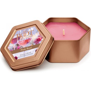 Root Candles 8864382 Honeycomb Traveler Tin Scented Beeswax Blend Candle 4-Ounce Pink Rosé - B7ARG8HBO