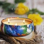 YIIA Citronella Candles Set 3 13.5 oz Each Scented Candle Soy Wax Outdoor and Indoor … - BHUTCX9AD