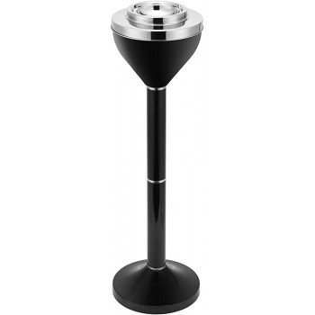 CO-Z Ashtray with Lid Smokeless Standing Outdoor Ashtray for Home Garden Patio Cigarettes Ash Butt Disposal 24"or 16.5" Stainless Steel Windproof Stand Outside Cigar Container Ash Tray Black - BCPB1KUAC