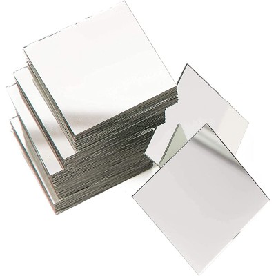 Square Mirror Tiles for DIY Crafts and Home Decorations 2-in 60-Pack - BUDQV8SPU
