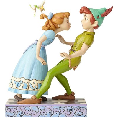 Enesco Disney Traditions by Jim Shore 65th Anniversary Peter Pan and Wendy Stone Resin 7.6” Figurine 7.6 Inches Multicolor - BSP0SQKJ0