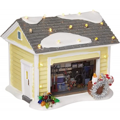 Department 56 4056686 Snow Village Christmas Vacation the Griswold Holiday Garage Lit Building Multicolor - BQC7NJWBZ