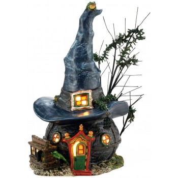 Department 56 Snow Village Halloween Witch Hollow Toads and Frogs Witchcraft Haunt Lit House 5.91 Inch Multicolor - BXJUAFYRV