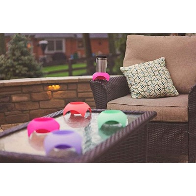 Beach Vacation Accessory Turtleback Sand Coaster Drink Cup Holder Assorted Colors Pack of 4 - BNNW25UTP