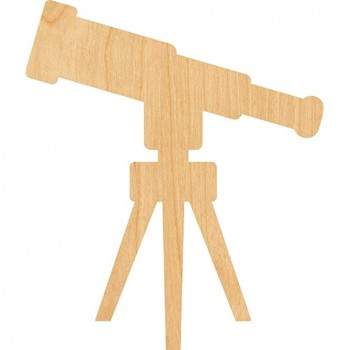Telescope Laser Cut Out Wood Shape Craft Supply qKET Woodcraft Cutout 1 4 Inch Thickness 3" - BP0SIWW5T