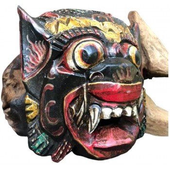 KanJa Wall Decor Mask Hanging Home Decorative Hand African Masks Carved Decoration Face Wood Size 6 x 6.5 inch - BR152QSJO