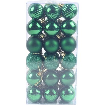 CactusAngui Decorative Balls 17 Colors Decorative Shiny Glitter Xmas Balls Multi-Purpose Shatterproof Green - BW0IZ7GHZ
